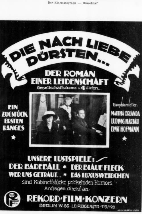 Die nach Liebe dürsten (1919) poster