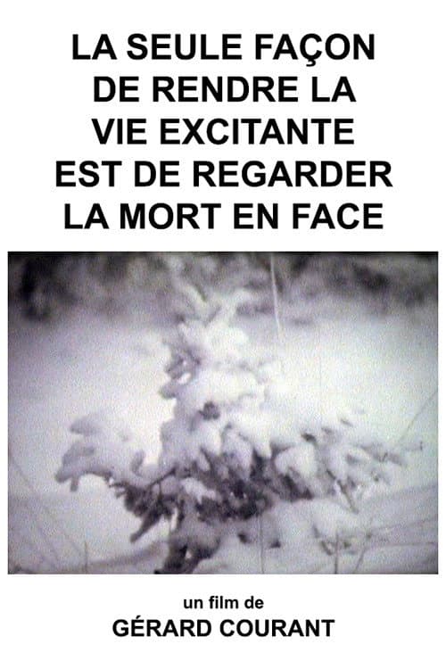 La Seule Façon de rendre la Vie excitante est de regarder la Mort en Face (1979) poster