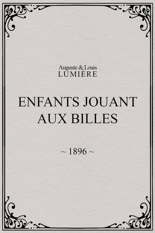 Enfants jouant aux billes (1896) poster