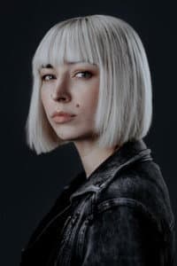 Joy Ford in Blue Check