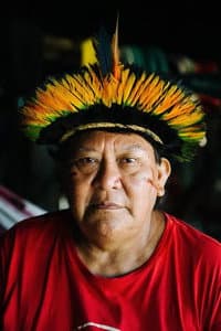 Davi Kopenawa Yanomami in A Queda do Céu