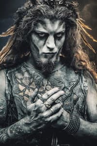 Benjamin Buss in Powerwolf - Hellfest 2023