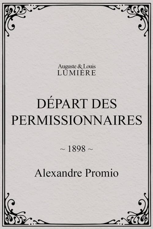 Départ des permissionnaires (1898) poster