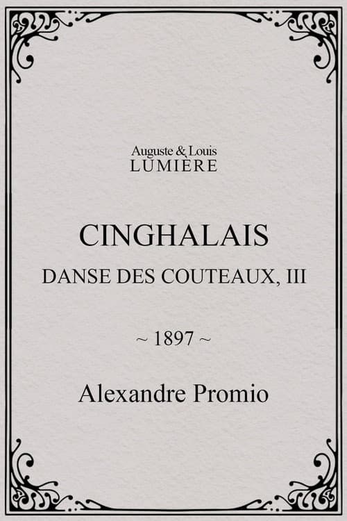 Cinghalais : danse des couteaux, III (1897) poster