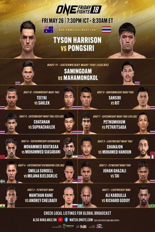 ONE Friday Fights 18: Harrison vs. Pongsiri (2023) poster