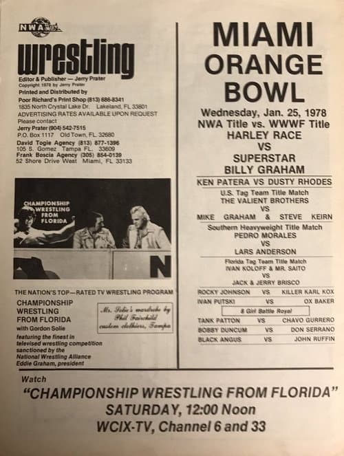 The Super Bowl of Wrestling (1978) poster