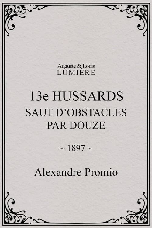 13e hussards : saut d’obstacles par douze (1897) poster