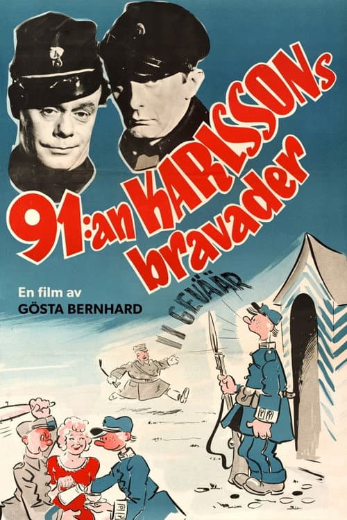 91:an Karlssons bravader (1951) poster