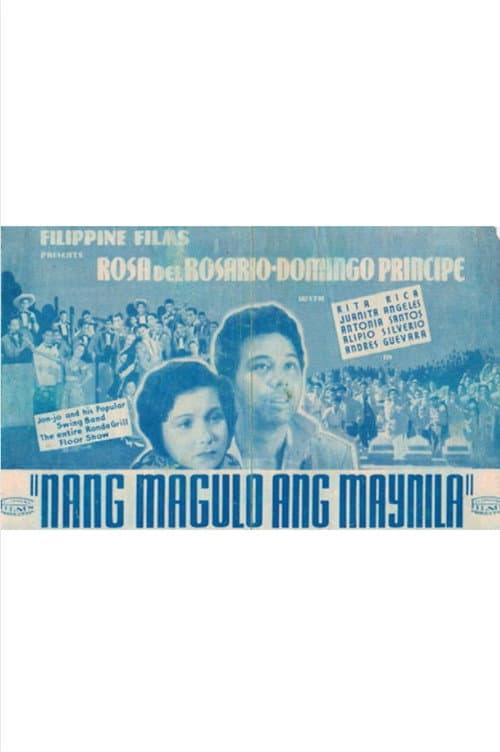 Nang Magulo ang Maynila (1937) poster
