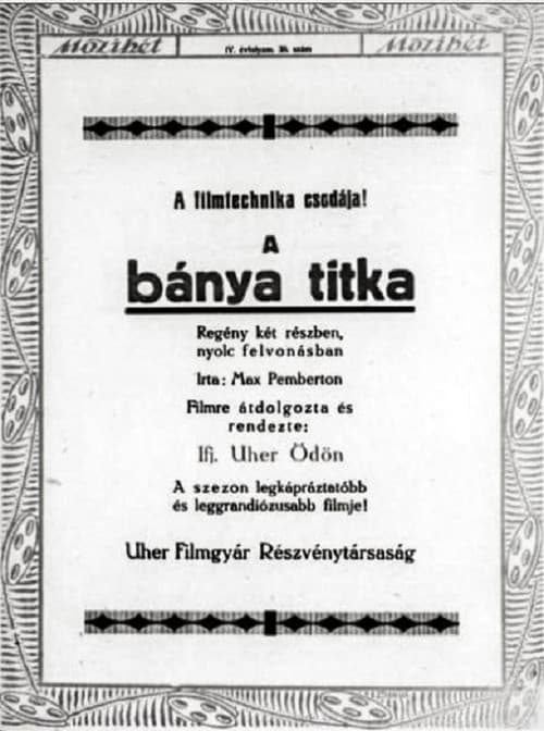 A bánya titka (1918) poster