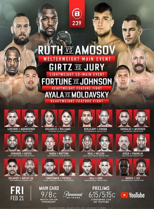 Bellator 239: Ruth vs Amosov (2020) poster