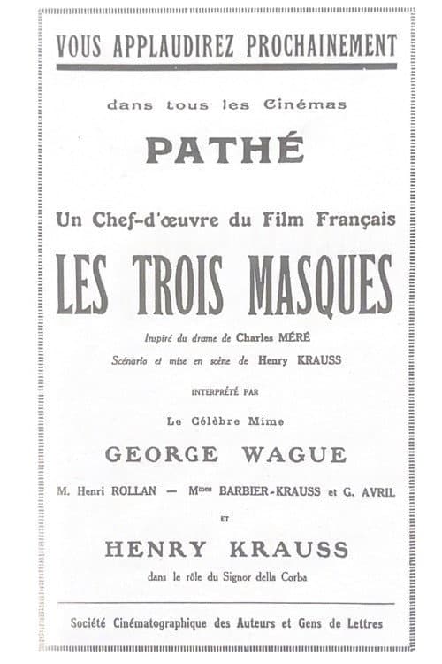Les Trois masques (1921) poster