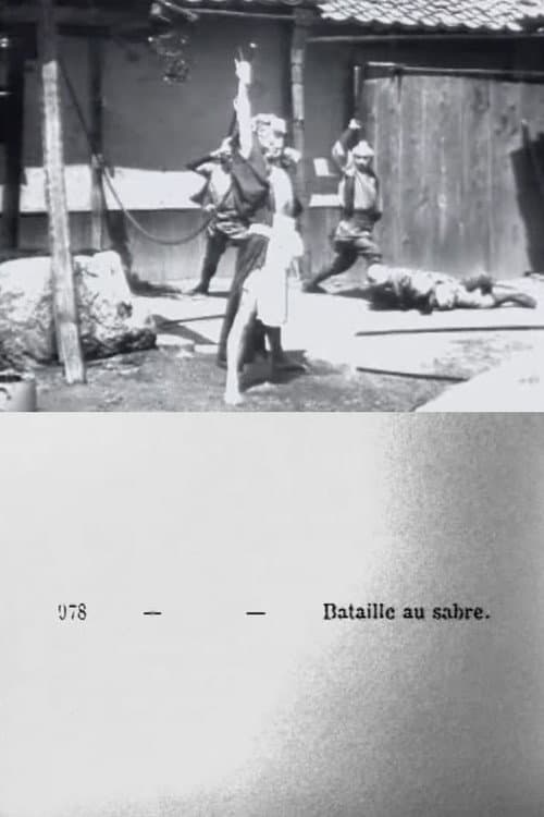 Acteurs japonais : bataille au sabre (1897) poster