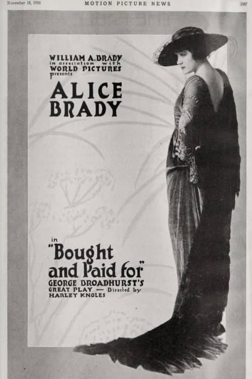 Bought and Paid For (1916) poster
