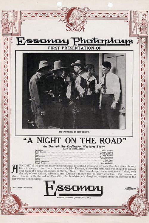 A Night on the Road (1914) poster