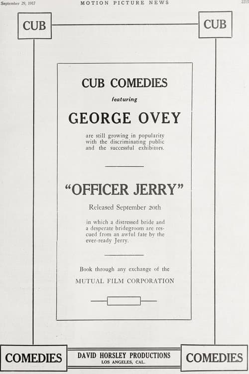 Officer Jerry (1917) poster