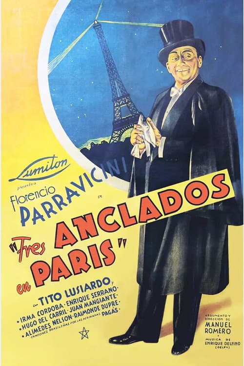 Tres anclados en París (1938) poster