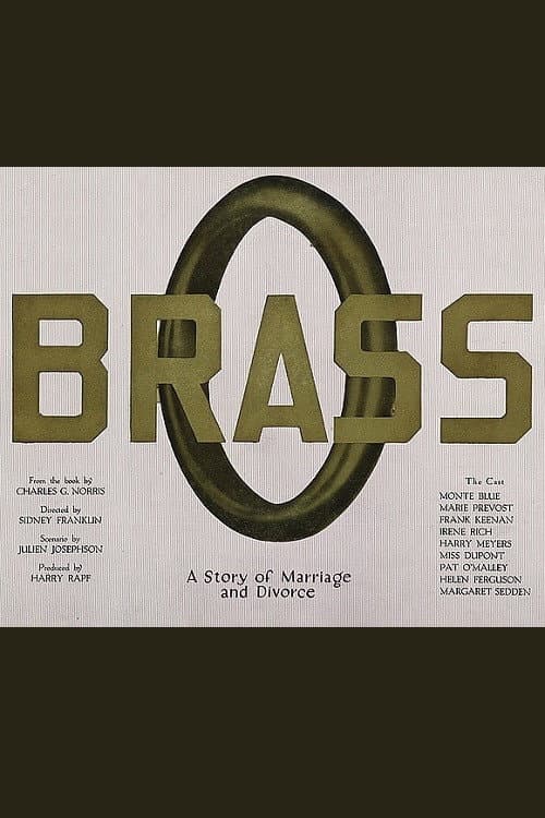 Brass (1923) poster