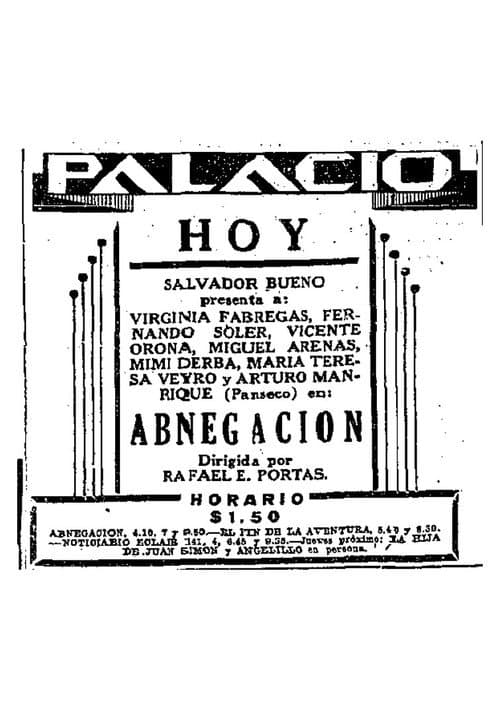 Abnegación (1938) poster