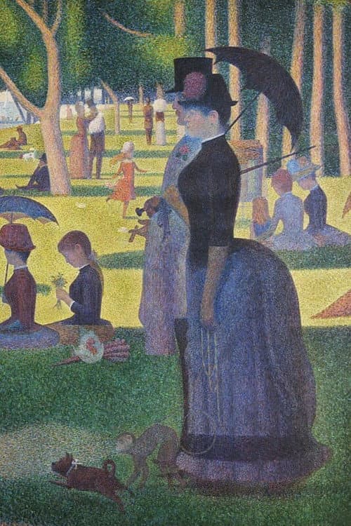 Georges Seurat « l’Utopie orange vert pourpre » (1991) poster