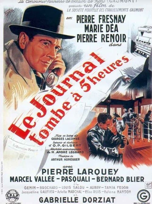 Le journal tombe à 5 heures (1942) poster