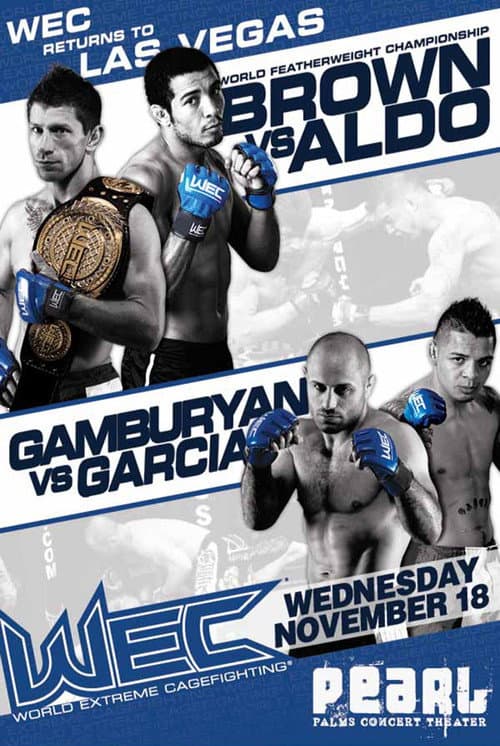 WEC 44: Brown vs. Aldo (2009) poster