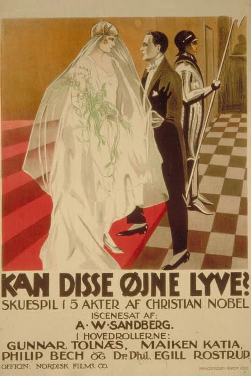 Kan disse Øjne lyve? (1921) poster