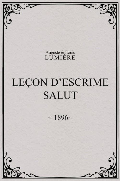 Leçon d’escrime : salut (1896) poster