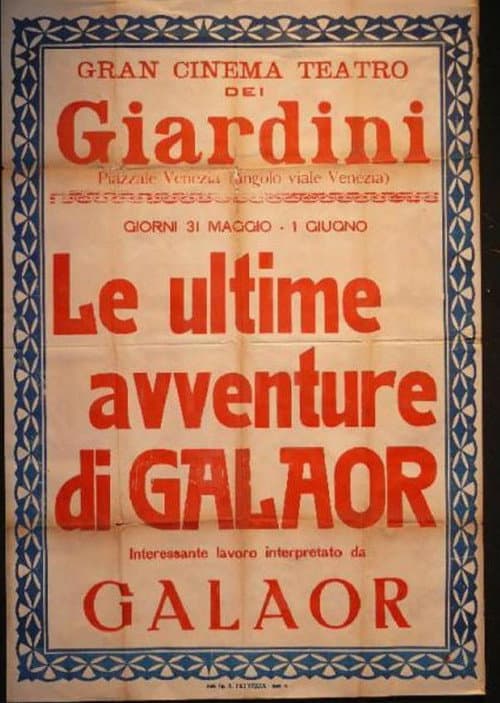 Le Ultime Avventure di Galaor (1921) poster