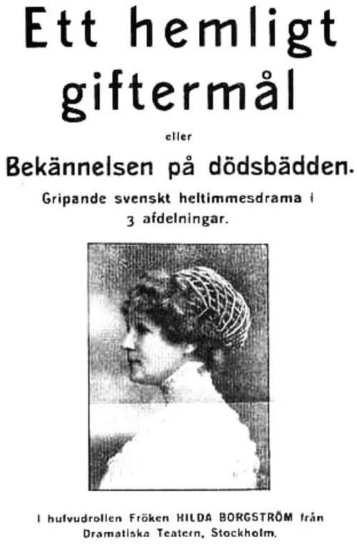 Ett hemligt giftermål eller Bekännelsen på dödsbädden (1912) poster