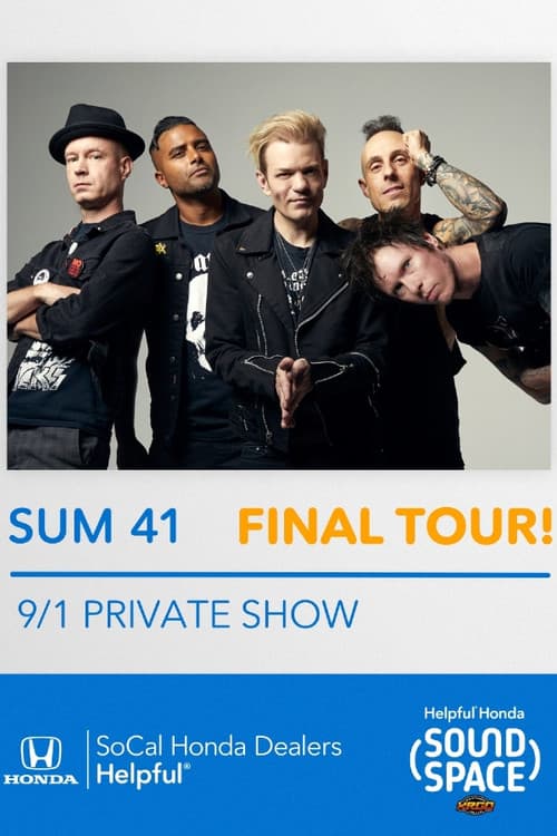 Sum 41 live in the Helpful Honda Sound Space at KROQ, Los Angeles, CA, USA (2024) poster