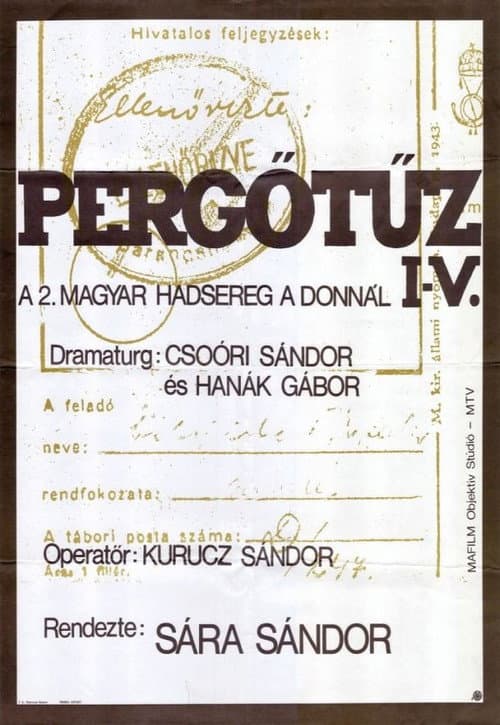 Pergőtűz (1982) poster