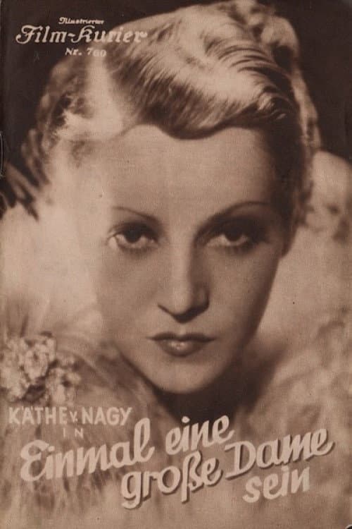 Einmal eine große Dame sein (1934) poster