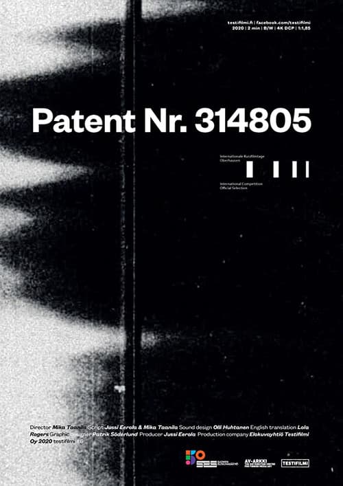 Patentti Nr. 314805 (2020) poster