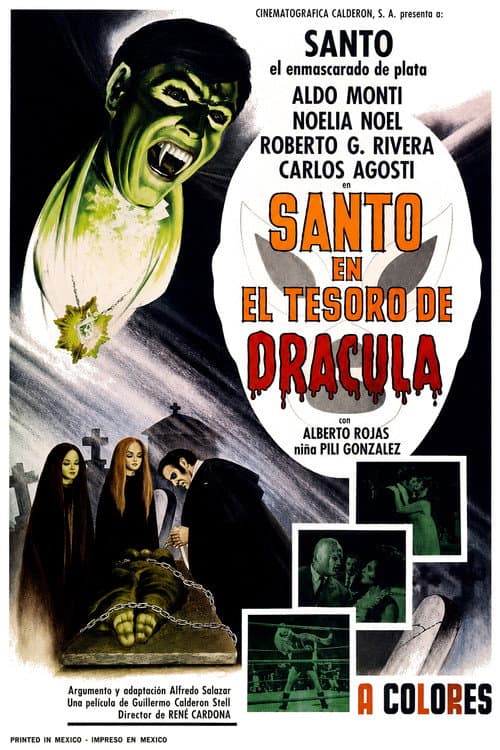 Santo en El tesoro de Drácula (1969) poster