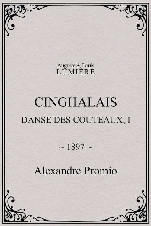 Cinghalais: danse des couteaux, I (1897) poster