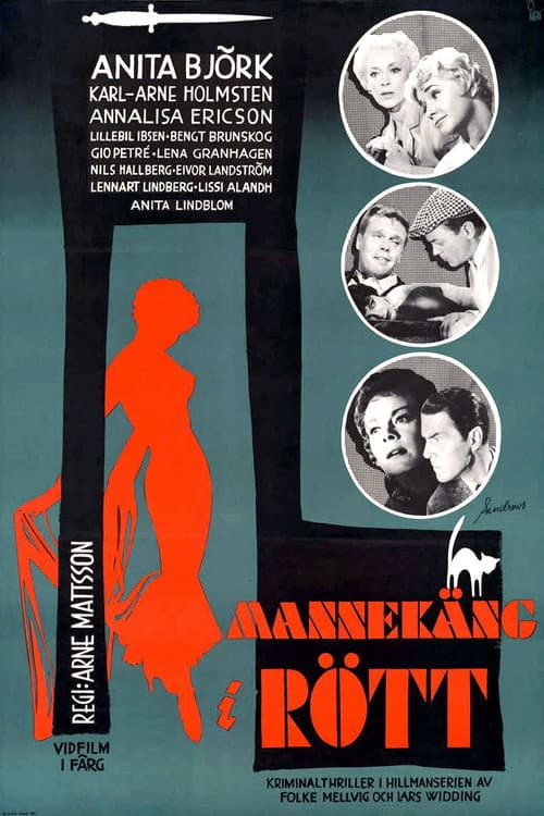 Mannekäng i rött (1958) poster