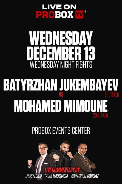 Batyrzhan Jukembayev vs. Mohamed Mimoune (2023) poster