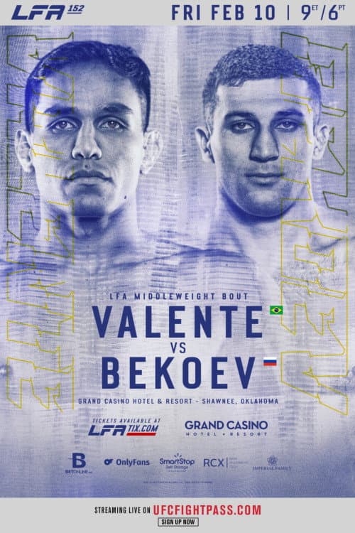 LFA 152: Valente vs. Bekoev (2023) poster