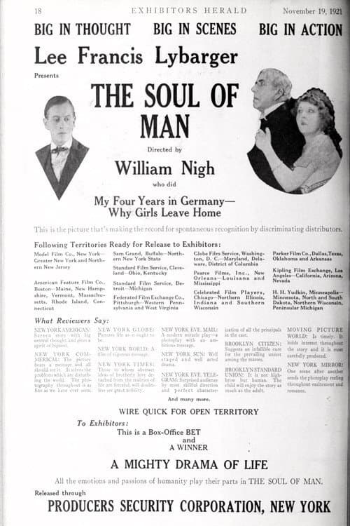 The Soul of Man (1921) poster