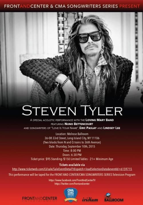Steven Tyler – Front And Center (2015) poster