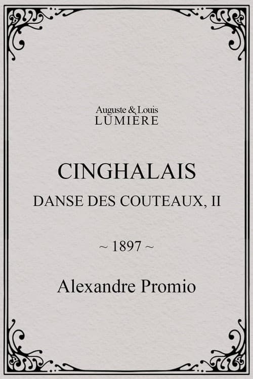 Cinghalais : danse des couteaux, II (1897) poster