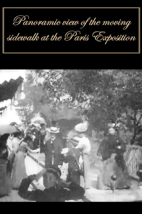 Visão panorâmica da esteira rolante na Exposição de Paris (1900) poster