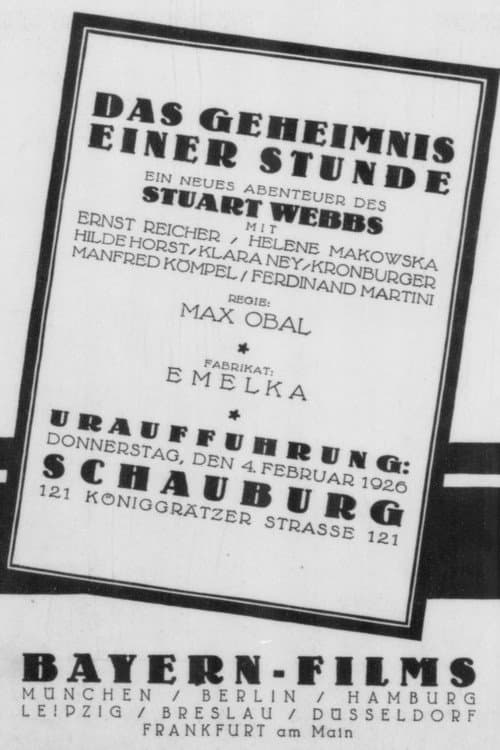 Das Geheimnis einer Stunde (1925) poster
