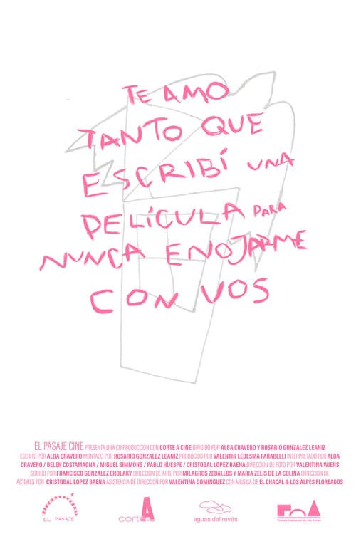 Te amo tanto que escribí una película para nunca enojarme con vos (2023) poster
