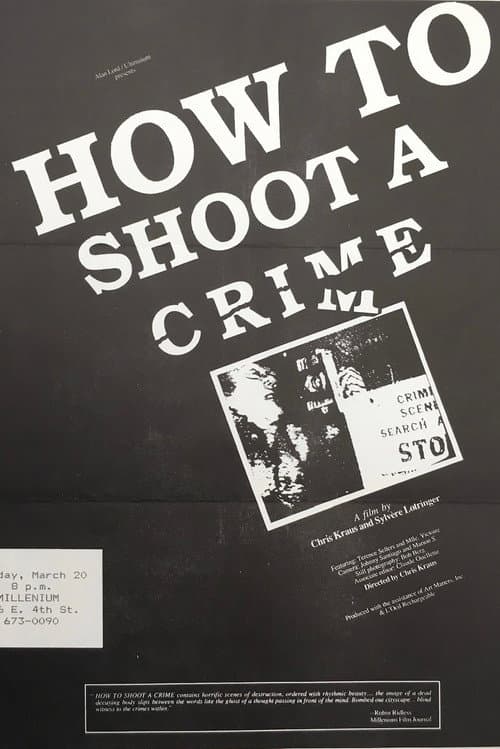 How to Shoot a Crime (1987) poster