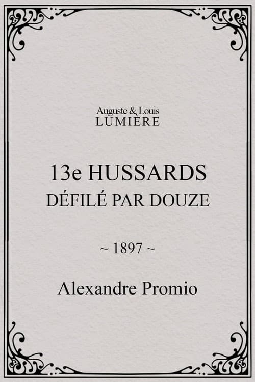 13e hussards : défilé par douze (1897) poster