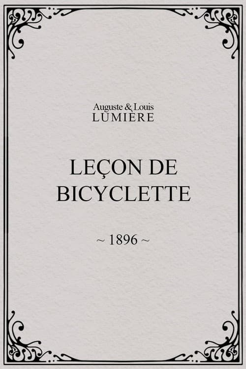 Leçon de bicyclette (1896) poster