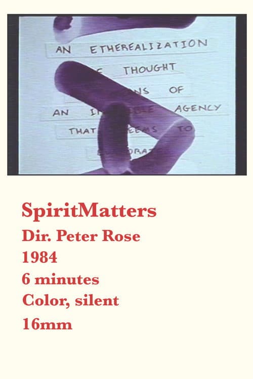 SpiritMatters (1984) poster