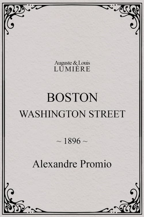 Boston, Washington street (1896) poster